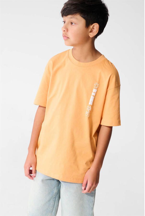 Shoeby T-shirt met backprint oranje