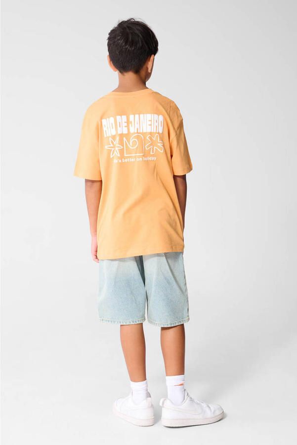 Shoeby T-shirt met backprint oranje - Foto 3