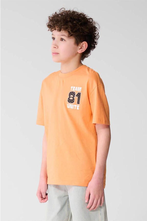 Shoeby T-shirt met backprint oranje