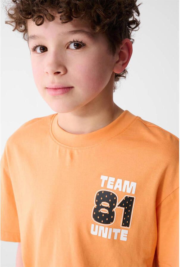 Shoeby T-shirt met backprint oranje - Foto 2