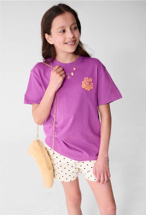 Shoeby T-shirt met backprint paars