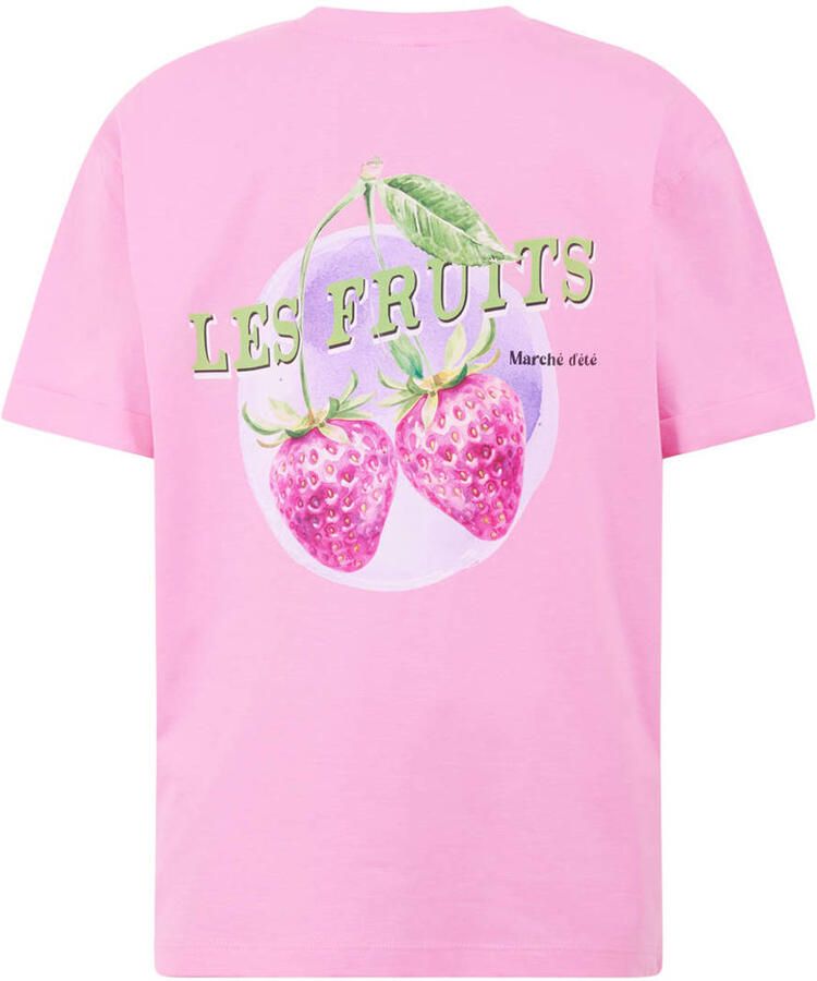 Shoeby T-shirt met backprint roze - Foto 2