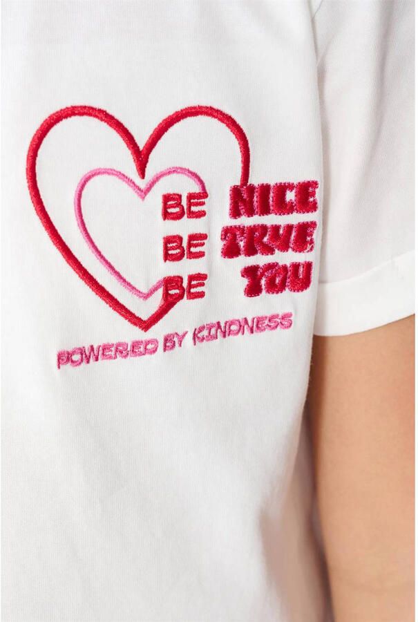 Shoeby T-shirt met backprint wit - Foto 2