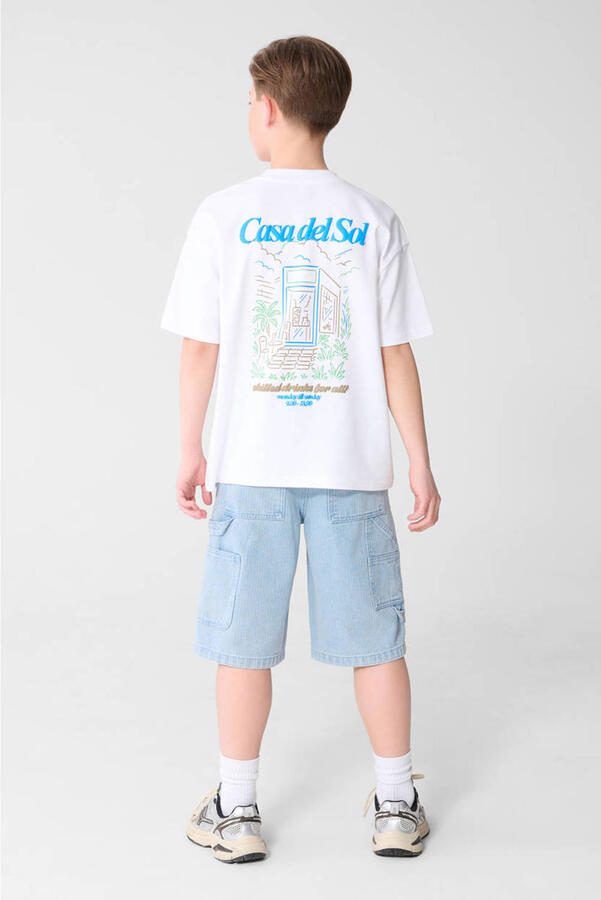 Shoeby T-shirt met backprint wit - Foto 3