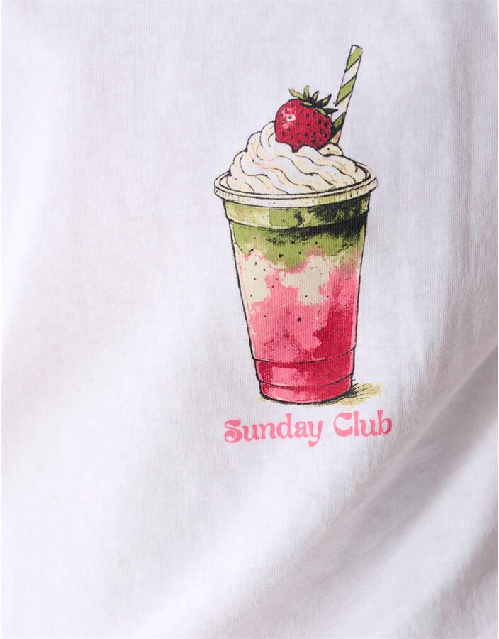 Shoeby T-shirt met backprint wit - Foto 2