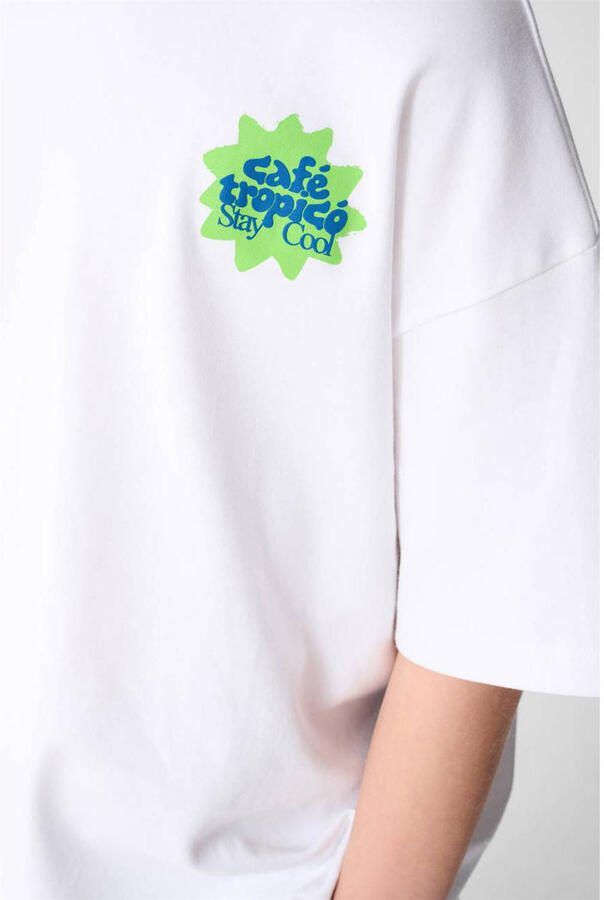 Shoeby T-shirt met backprint wit - Foto 2