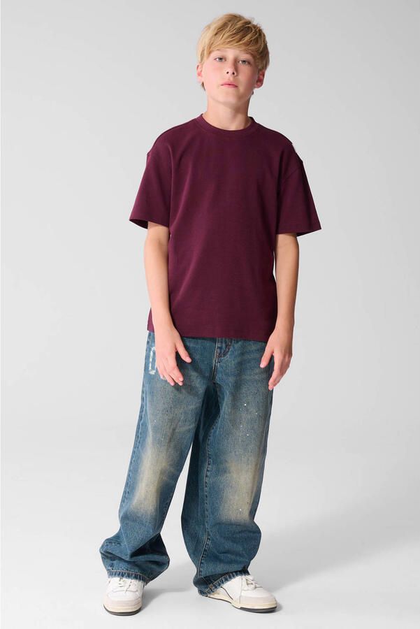Shoeby T-shirt met logo donkerrood