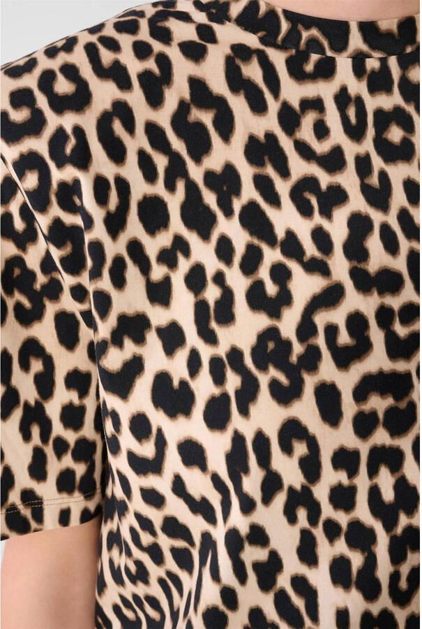 Shoeby T-shirt met panterprint bruin - Foto 2