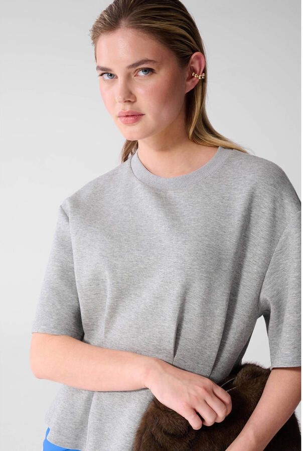 Shoeby T-shirt met peplum grijs - Foto 3