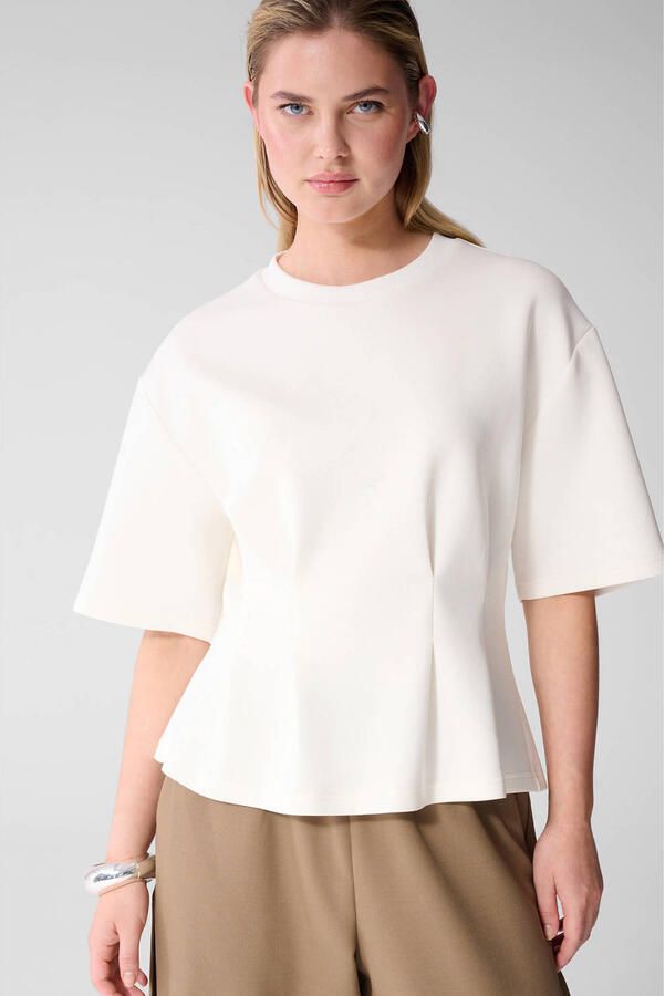 Shoeby T-shirt met peplum wit