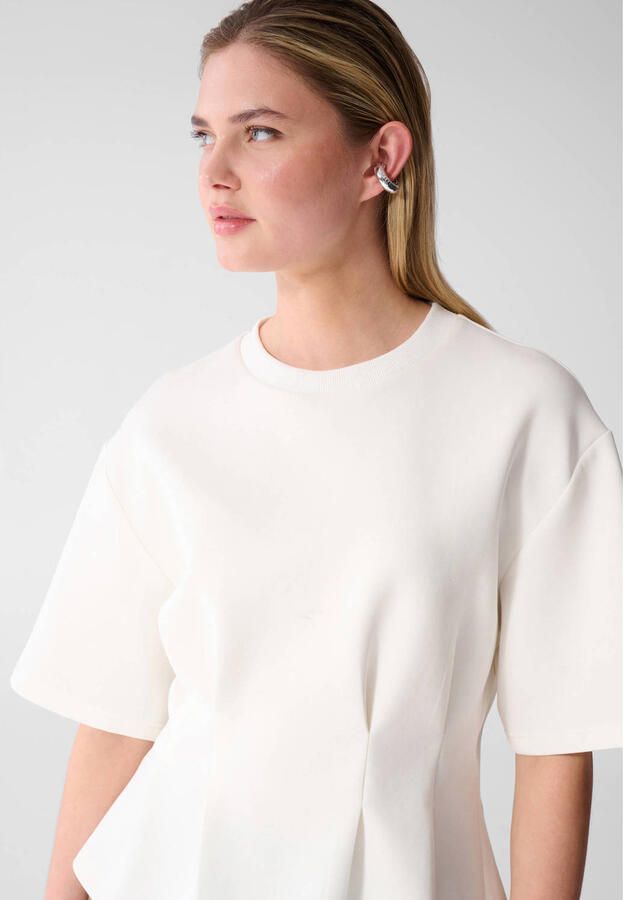 Shoeby T-shirt met peplum wit - Foto 3