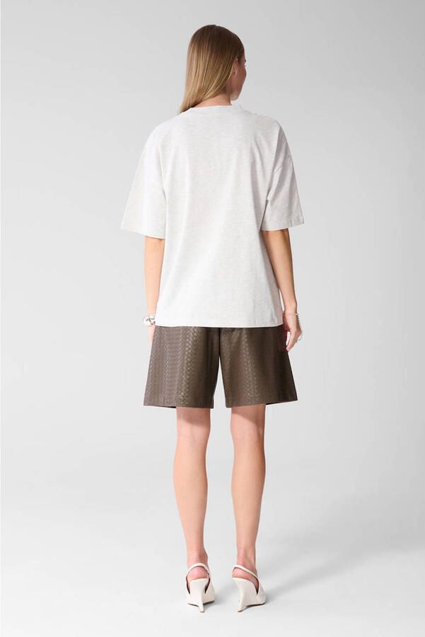 Shoeby T-shirt met print lichtgrijs - Foto 3