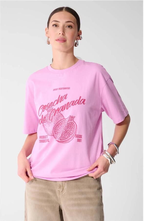 Shoeby T-shirt met print roze