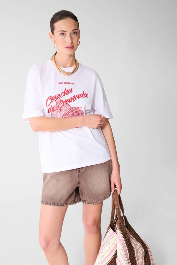 Shoeby T-shirt met print wit