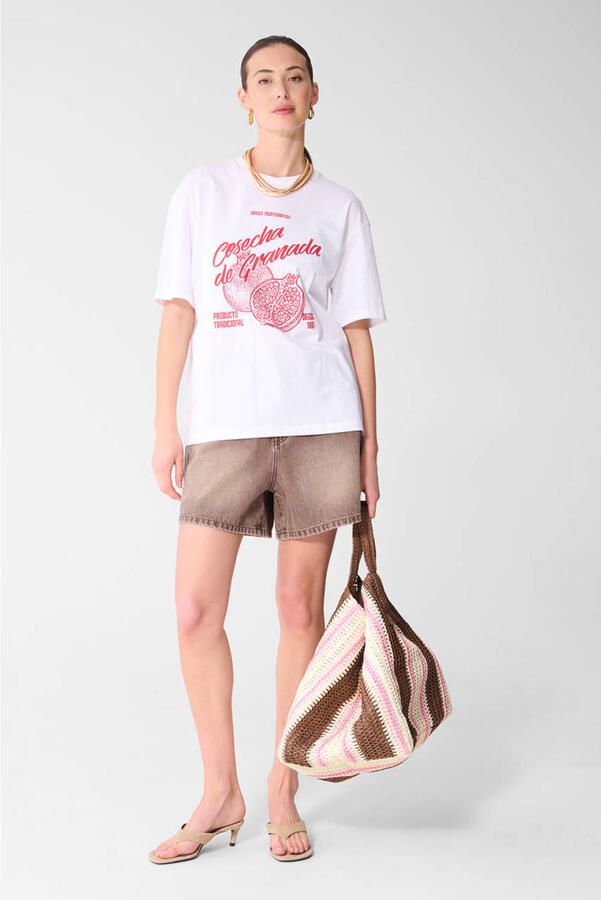 Shoeby T-shirt met print wit - Foto 3