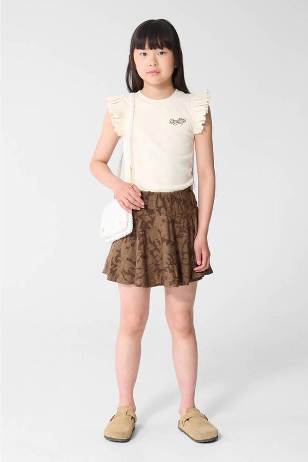 Shoeby T-shirt met ruches ecru - Foto 3