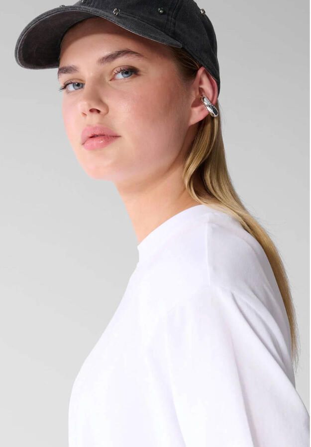 Shoeby T-shirt met split wit - Foto 3