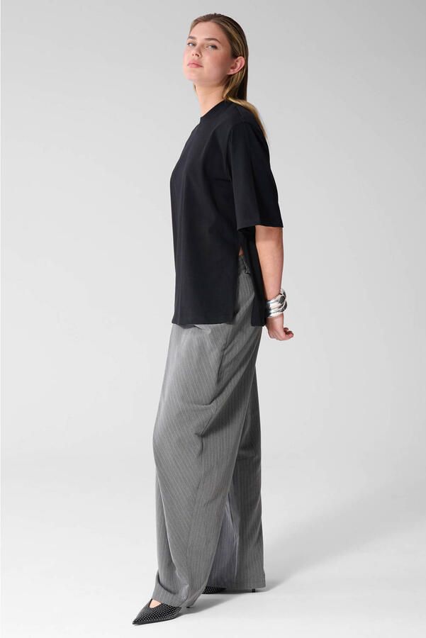 Shoeby T-shirt met split zwart - Foto 2