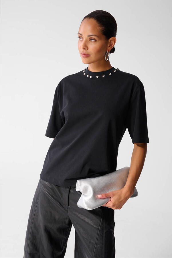 Shoeby T-shirt met studs zwart