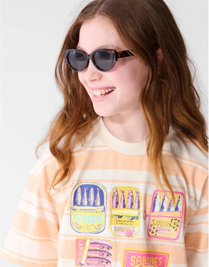 Shoeby T-shirt oranje wit - Foto 2