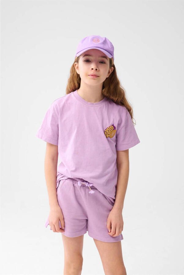Shoeby T-shirt paars met pailletten