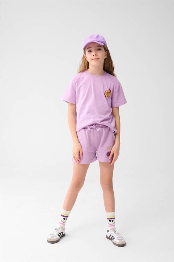 Shoeby T-shirt paars met pailletten - Foto 3