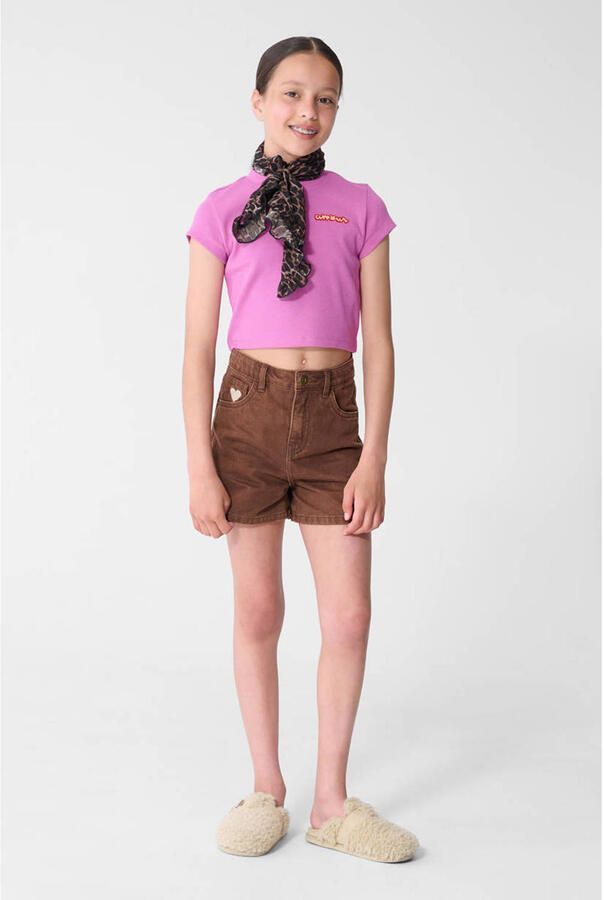 Shoeby T-shirt rib gebreid paars - Foto 2
