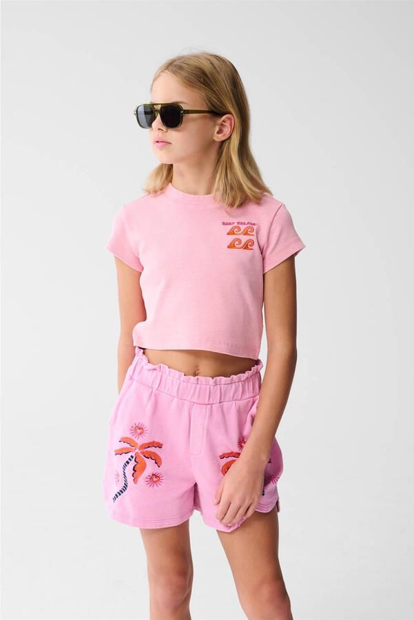 Shoeby T-shirt roze rib gebreid