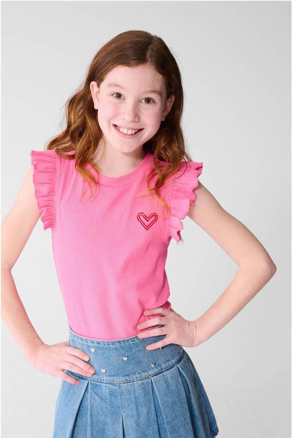 Shoeby T-shirt roze rib gebreid - Foto 2