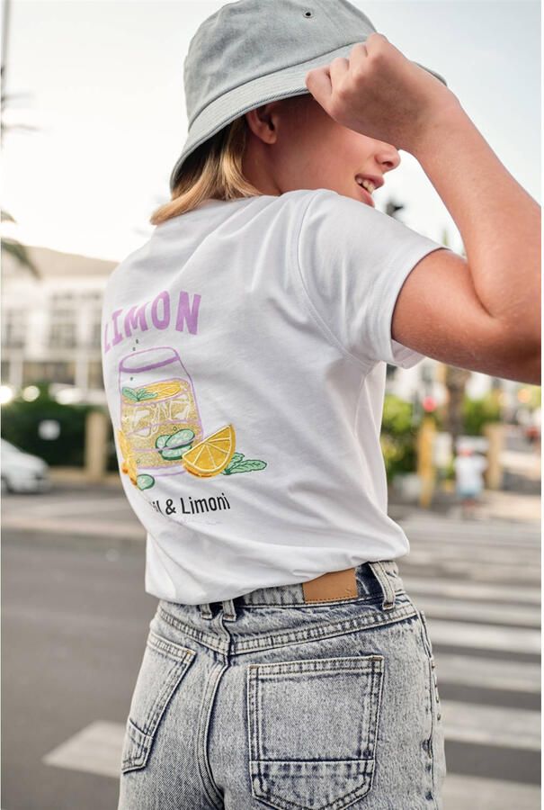 Shoeby T-shirt wit met glitter - Foto 3