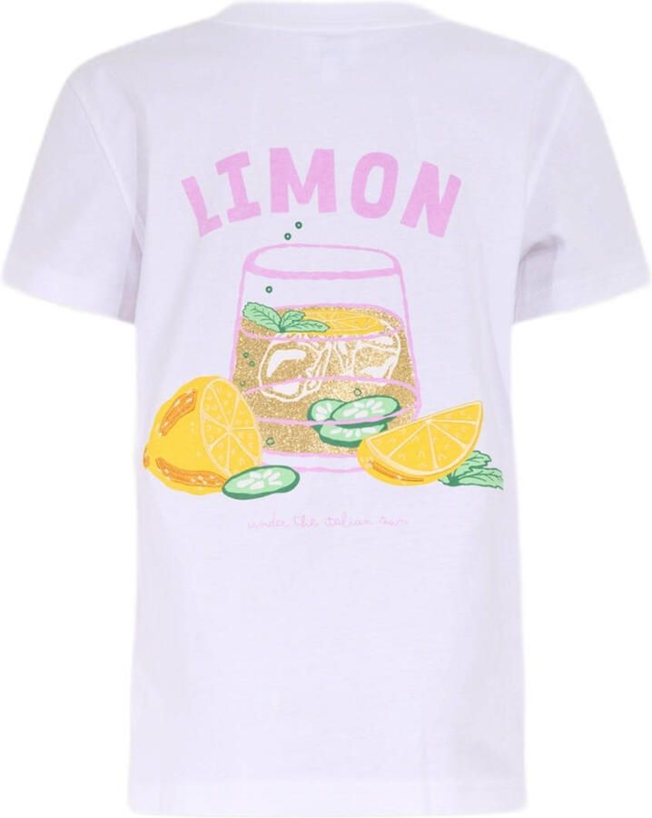 Shoeby T-shirt wit met glitter - Foto 2