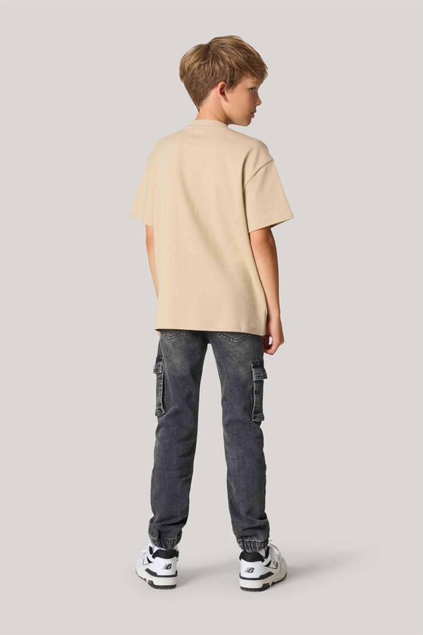 Shoeby T-shirt zand Beige Jongens Katoen Ronde hals Effen 110 116