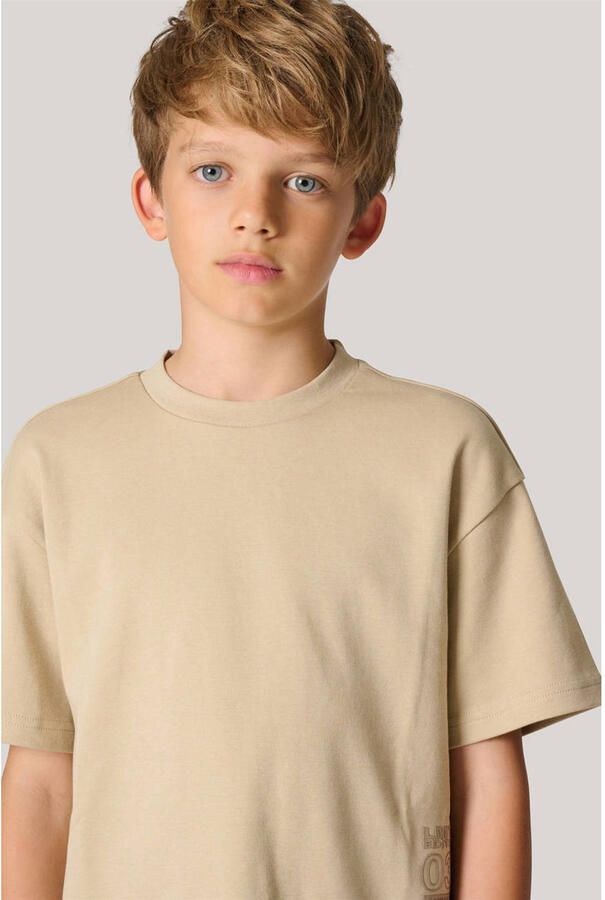 Shoeby T-shirt zand Beige Jongens Katoen Ronde hals Effen 110 116 - Foto 2