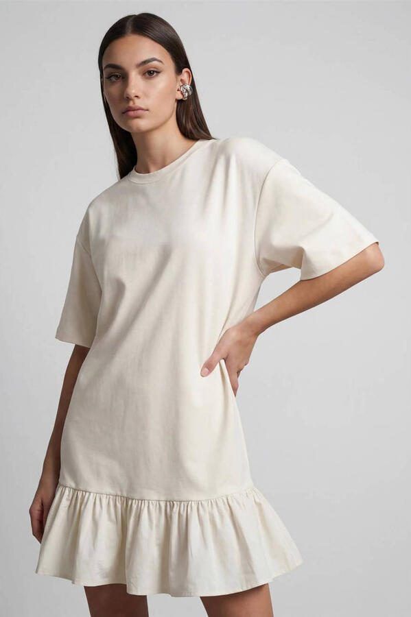 Shoeby T-shirtjurk zomerjurk ecru