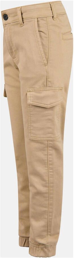 Shoeby tapered fit cargobroek zand Beige Jongens Katoen Effen 122 128 - Foto 3