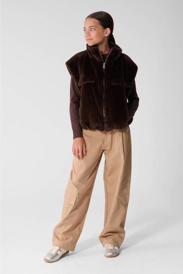 Shoeby teddy oversized gilet donkerbruin - Foto 2