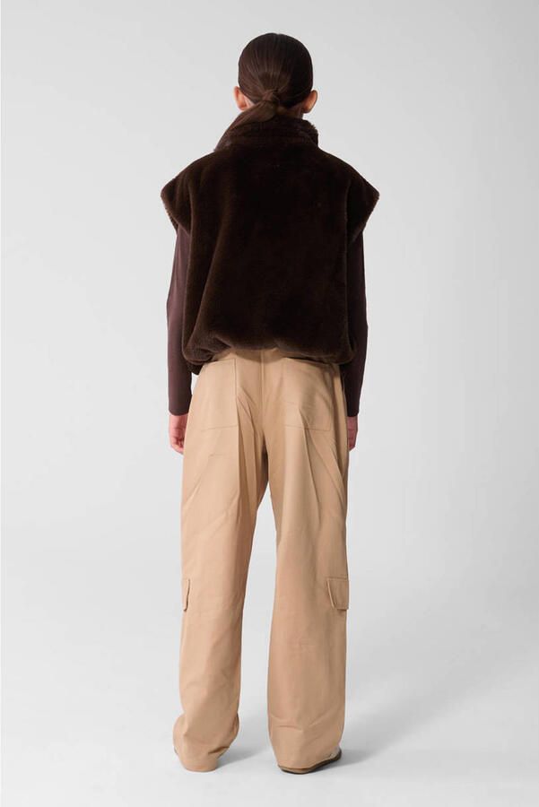 Shoeby teddy oversized gilet donkerbruin - Foto 3