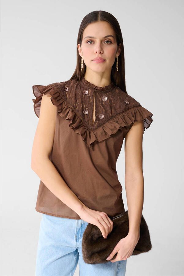 Shoeby top bruin