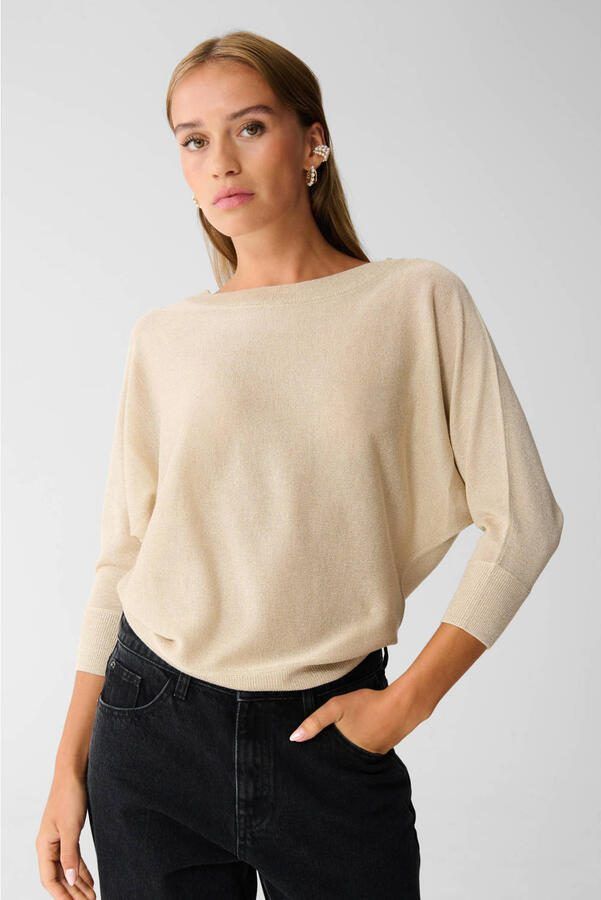 Shoeby top Glitter batwing zand - Foto 2