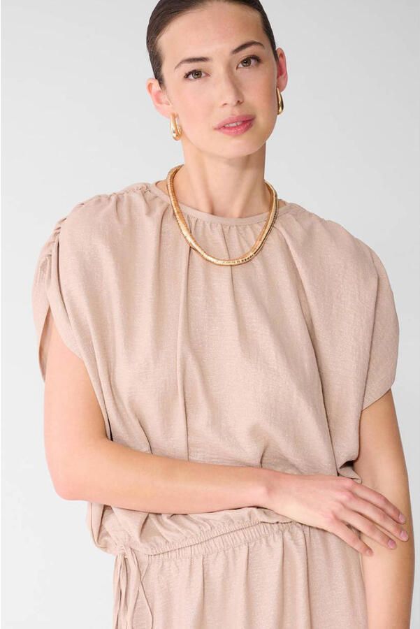 Shoeby top met glitter beige