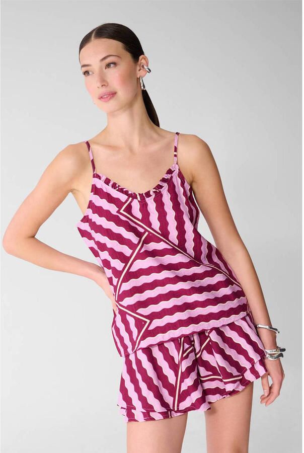 Shoeby top met print roze