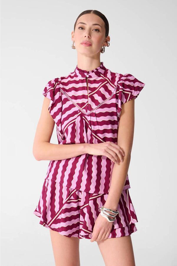 Shoeby top met print roze