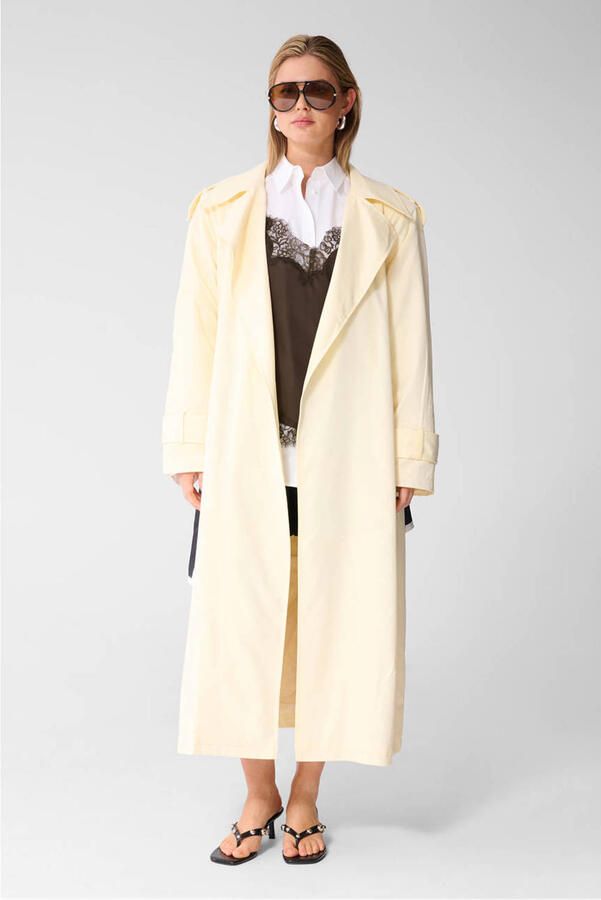 Shoeby trenchcoat lichtgeel
