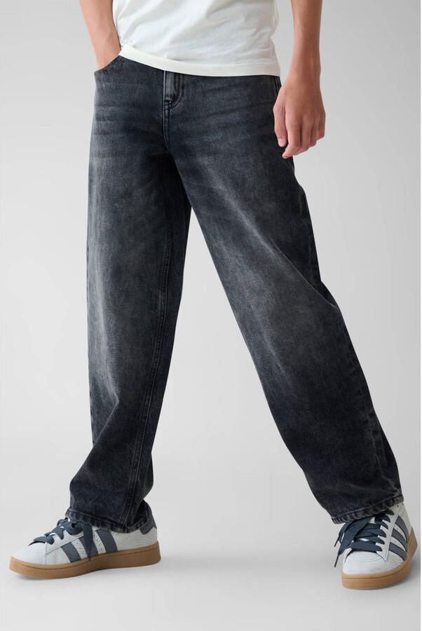 Shoeby wide leg jeans black denim Zwart Effen 134 - Foto 2