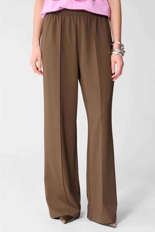 Shoeby wide leg broek bruin