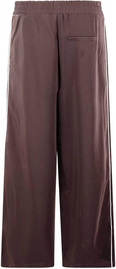 Shoeby wide leg broek bruin ecru - Foto 3