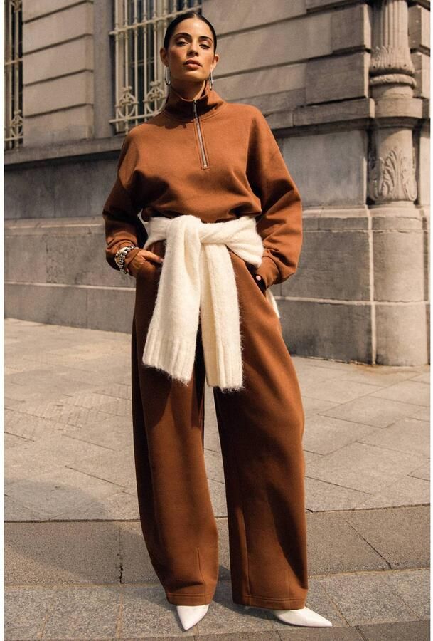 Shoeby wide leg broek camel - Foto 3
