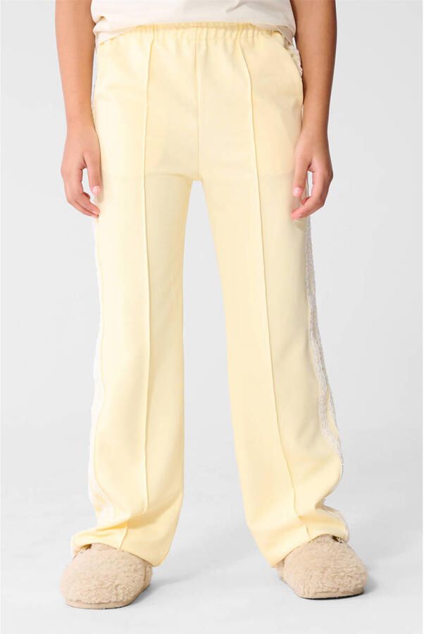 Shoeby wide leg broek lichtgeel