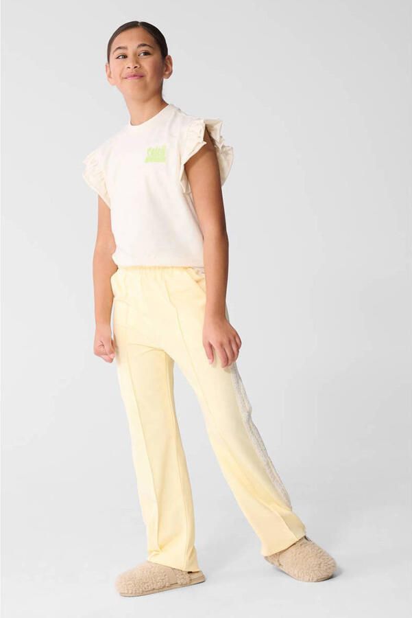 Shoeby wide leg broek lichtgeel - Foto 2