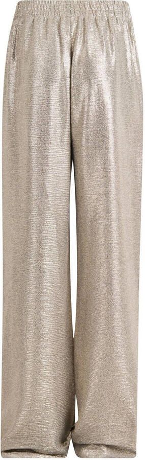 Shoeby loose fit broek met glitters goud Zilver Meisjes Polyester Effen 170 176
